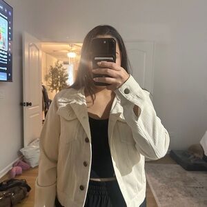 Cream Corduroy Jacket Womens M NWOT